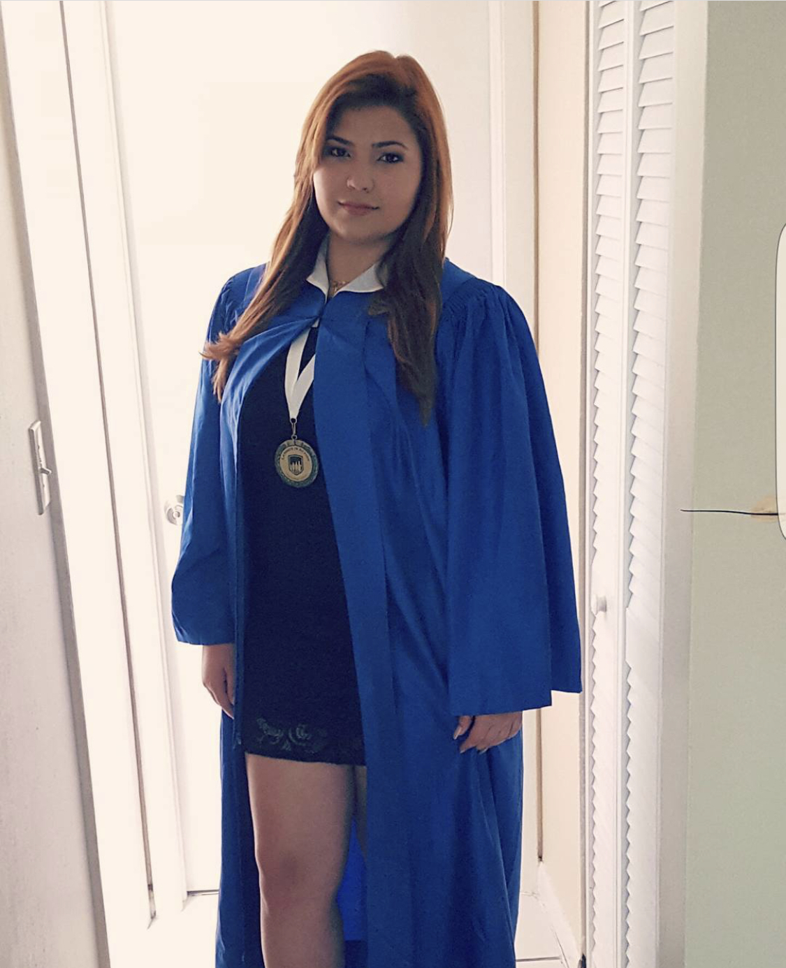 Learner celebrating program achievement
