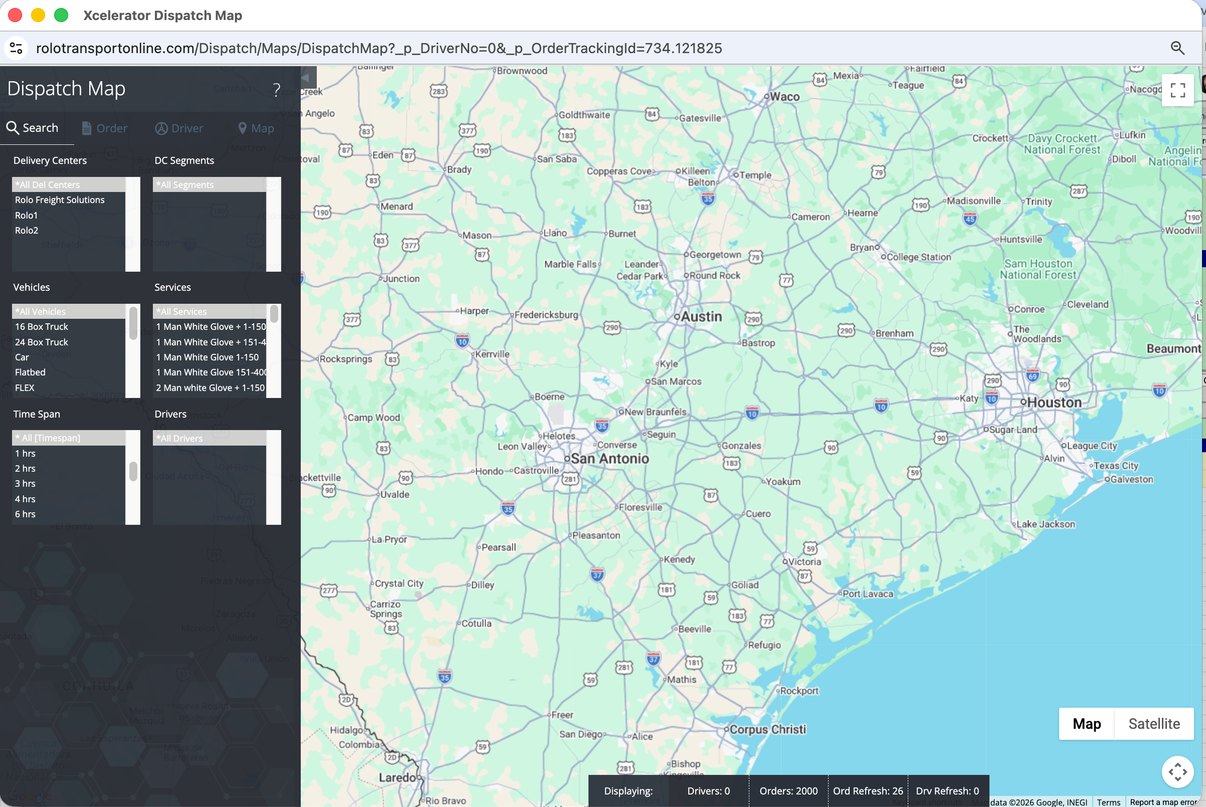 Dispatch Map Filters