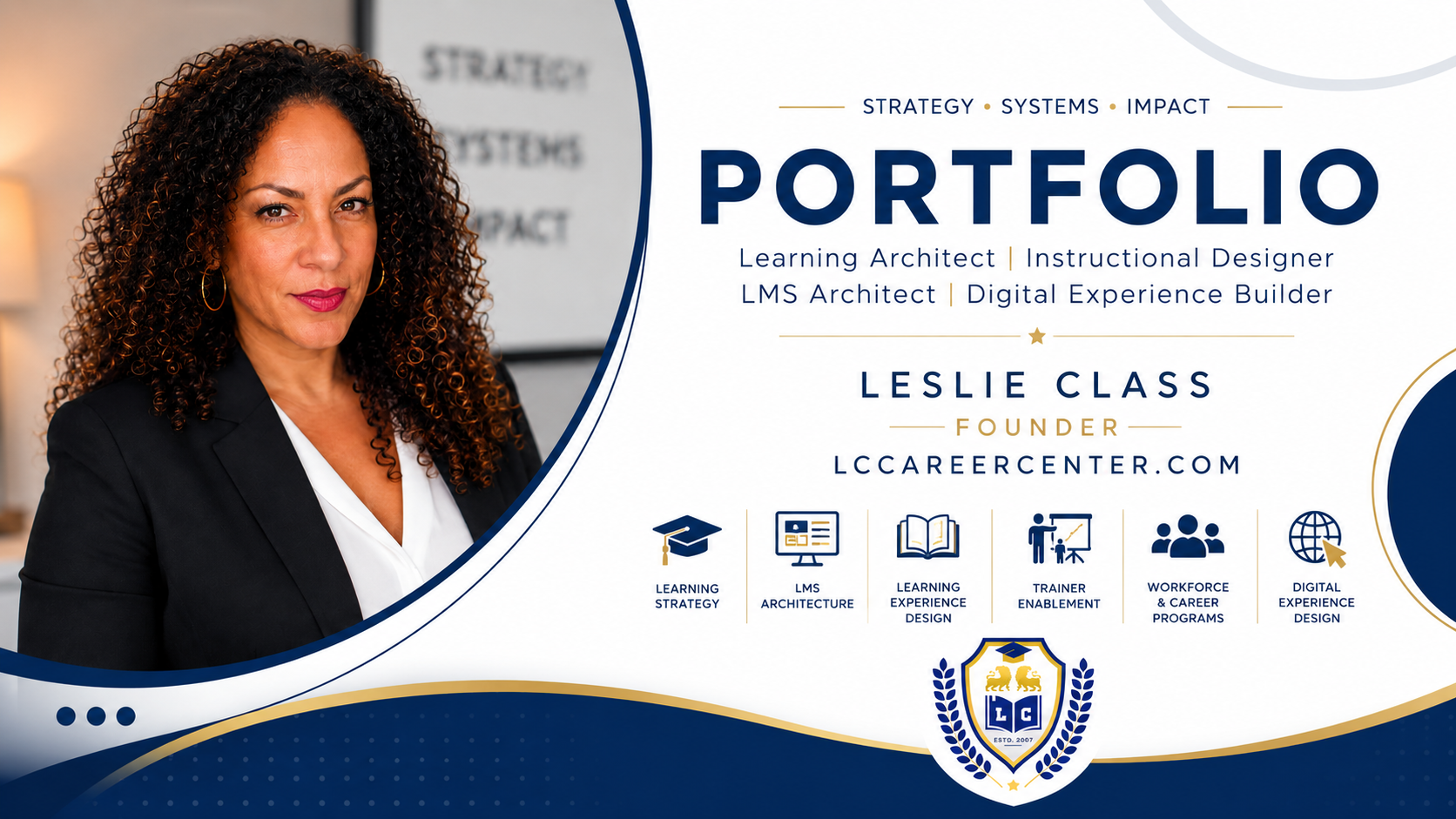 Leslie Class interactive digital portfolio cover