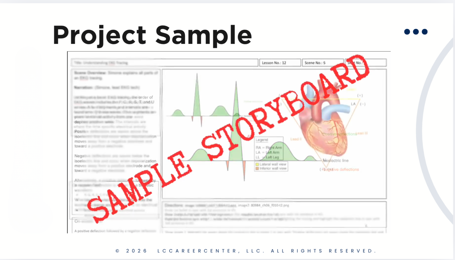 Instructional storyboard design and development example